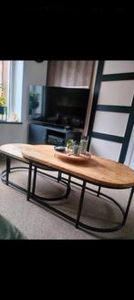 Ovale mango hout, Huis en Inrichting, Tafels | Salontafels, Ophalen, 100 tot 150 cm, 50 tot 100 cm, Zo goed als nieuw