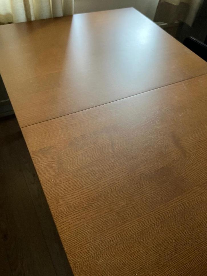 Eettafel uitschuifbaar, Huis en Inrichting, Tafels | Eettafels, Zo goed als nieuw, 150 tot 200 cm, 100 tot 150 cm, Vijf personen of meer