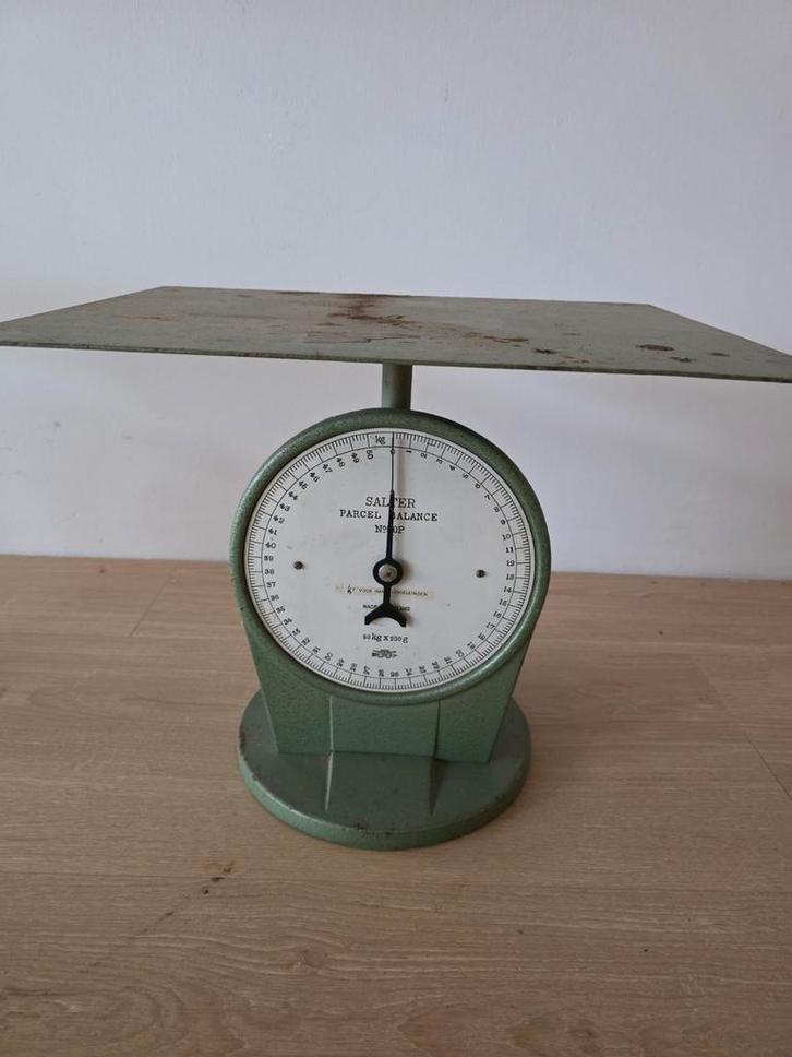 Vintage Salter Pakketweegschaal No. 0P, Antiek en Kunst, Curiosa en Brocante, Ophalen