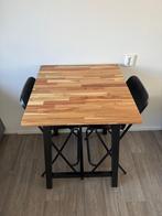 Hoge eettafel met krukken, Ophalen, Vierkant, Tot twee personen, 50 tot 100 cm