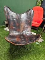 Vintage Vlinderstoel met leren zitting, Ophalen