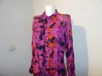 Pom Amsterdam door knoop jurk prachtige bloemen kleur 42, Kleding | Dames, Jurken, Verzenden, Paars, Maat 42/44 (L), Zo goed als nieuw