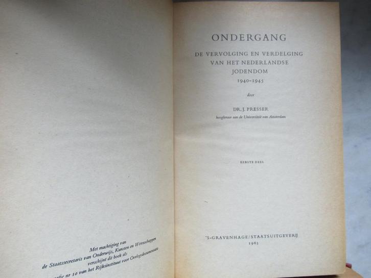 Ondergang deel I en II, historicus dr. J. Presser, Boeken, Geschiedenis | Vaderland, Gelezen, 20e eeuw of later, Ophalen of Verzenden