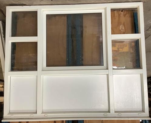 Kunststof raamkozijn ong. 220x178cm., Doe-het-zelf en Verbouw, Glas en Ramen, Gebruikt, Overige typen, 160 cm of meer, 160 cm of meer