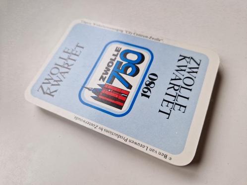 Oud kwartet Zwolle met nostalgische plaatjes, Verzamelen, Speelkaarten, Jokers en Kwartetten, Gebruikt, Kwartet(ten), Ophalen of Verzenden
