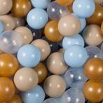 Ballenbak met 200 ballen | Grijs/Blauw | Kleur ballen: goud, Kinderen en Baby's, Speelgoed | Overig, Nieuw, Ophalen of Verzenden