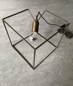 Messing kubus lamp, Huis en Inrichting, Lampen | Wandlampen, Ophalen of Verzenden, Zo goed als nieuw, Metaal, Modern