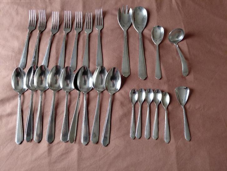 Gero Zilmeta ,model 573 stropdas, bestek aanvulling, Huis en Inrichting, Keuken | Bestek, Gebruikt, Rvs of Chroom, Ophalen of Verzenden