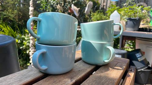 2,50 voor 4 leuke hema mokken, Huis en Inrichting, Keuken | Servies, Zo goed als nieuw, Kop(pen) en/of Schotel(s), Overige stijlen