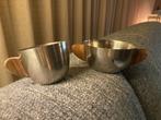 RUILEN VOOR ALLES: vintage kopjes, stainless steel., Huis en Inrichting, Keuken | Servies, Compleet servies, Overige materialen