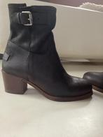 Shabbies Fred enkellaars met gesp snij-inkeping zwart zgan, Ophalen of Verzenden, Zo goed als nieuw, Zwart