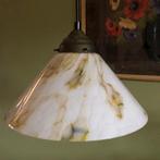 Hanglamp, Art Deco, gemarmerd glas, vintage, netjes, Antiek en Kunst, Ophalen of Verzenden