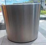 Grote RVS plantenbak verrijdbaar, Tuin en Terras, Bloembakken en Plantenbakken, Ophalen, Minder dan 60 cm, Rond, Zo goed als nieuw