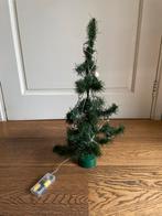 Kleine kunst kerstboompje met brandende lampjes, Ophalen of Verzenden, Gebruikt