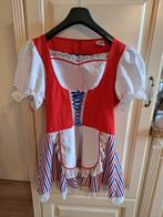Rood/wit/blauw Tiroler jurkje, Kleding | Dames, Carnavalskleding en Feestkleding, Ophalen of Verzenden, Maat 38/40 (M), Carnaval