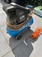 Compressor incl slangen en spuit, Minder dan 25 liter, Gebruikt, Mobiel, Ophalen