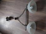Dubbele plafondlamp, Huis en Inrichting, Lampen | Plafondlampen, Ophalen, Gebruikt, Metaal