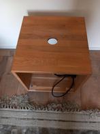 Verrijdbaar massief houten bijzettafeltje, Ophalen, Gebruikt, Minder dan 70 cm, Minder dan 70 cm