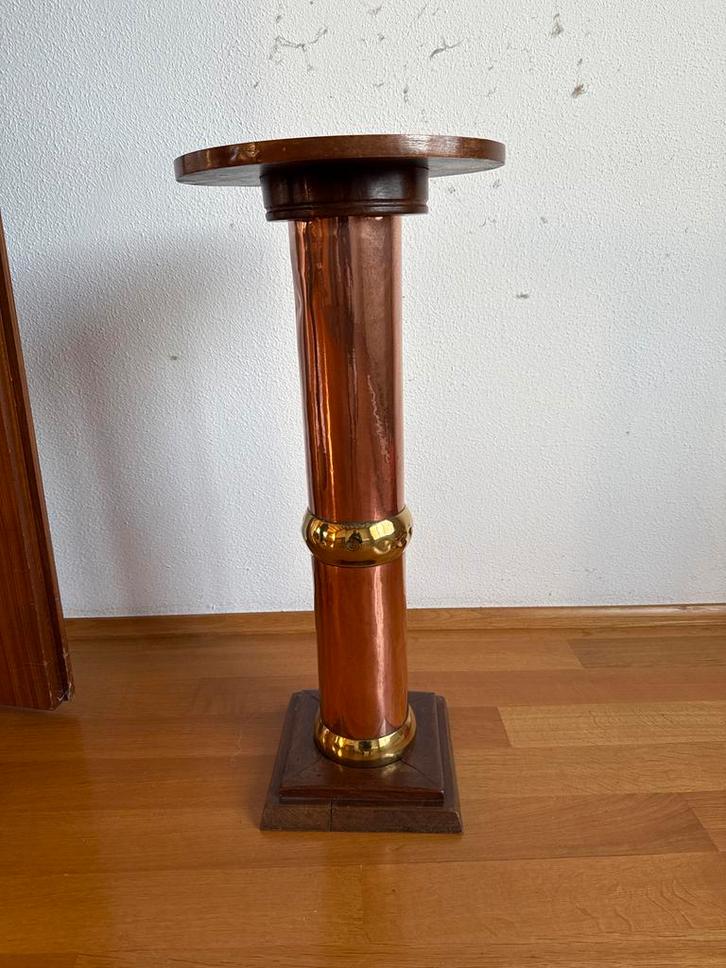 Tafeltje van koperen WOII huls, Huis en Inrichting, Woonaccessoires | Overige, Gebruikt, Ophalen