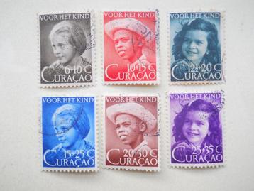 Curacao 1948 Kinderzegels serie Nvph.200-205 gestempeld beschikbaar voor biedingen