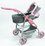 Poppenwagen Grijs roze 37x69x18, Verzenden, Nieuw, Babypop