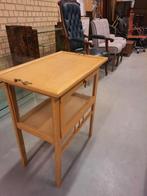 Lichteiken theekastje met los afneembaar dienblad, Huis en Inrichting, Ophalen, 50 tot 100 cm, Zo goed als nieuw, Minder dan 100 cm