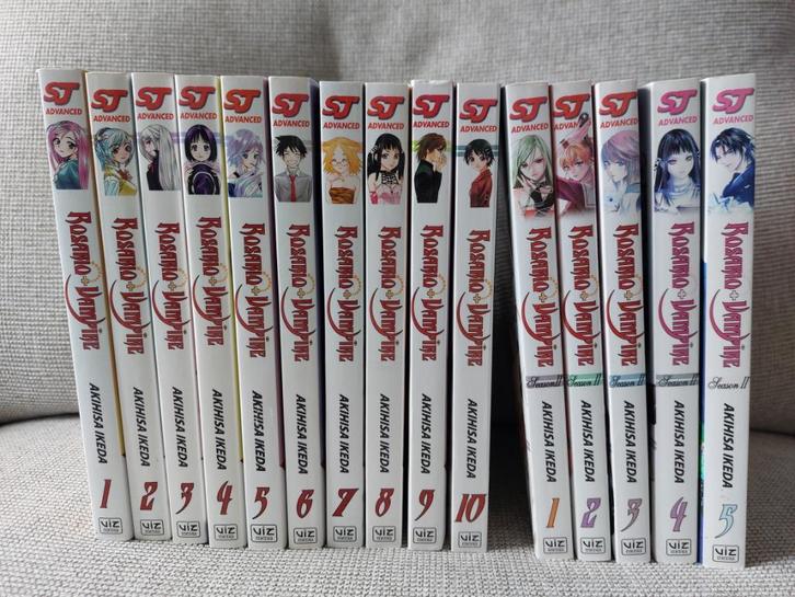 Rosario + Vampire season 1 compleet & season 2 vol. 1 t/m 5, Boeken, Stripboeken, Gelezen, Meerdere stripboeken, Ophalen