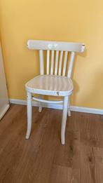 brocante houten witte stoel, Huis en Inrichting, Stoelen, Ophalen, Wit, Eén