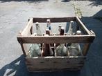 Te koop mooie oude krat met beugel flessen, Ophalen