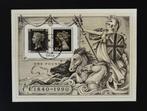 UK / Engeland 1990 Penny Black Blok, Verzenden, Gestempeld