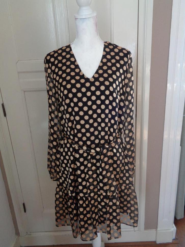 PENNYBLACK voile/zijden jurk:mt 38, Kleding | Dames, Jurken, Zo goed als nieuw, Maat 38/40 (M), Zwart, Knielengte, Ophalen of Verzenden