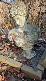 Antiek stenen buste beeld, Tuin en Terras, Tuinbeelden, Ophalen, Gebruikt, Beton, Mensenbeeld