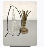 Kristallen vaas deel voor op bronzen voet, Ophalen of Verzenden