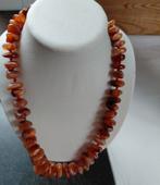 Ketting Cornalijn 55cm Zilver Slotje - Nalatenschap, Bruin, Verzenden, Zo goed als nieuw, Steen of Mineraal