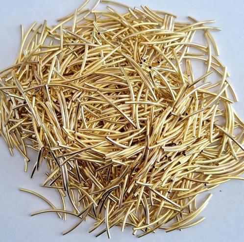 Grootverbruik partij 800 goudkleur metalen buis kralen 35 mm, Hobby en Vrije tijd, Kralen en Sieraden maken, Nieuw, Kraal, Verzenden