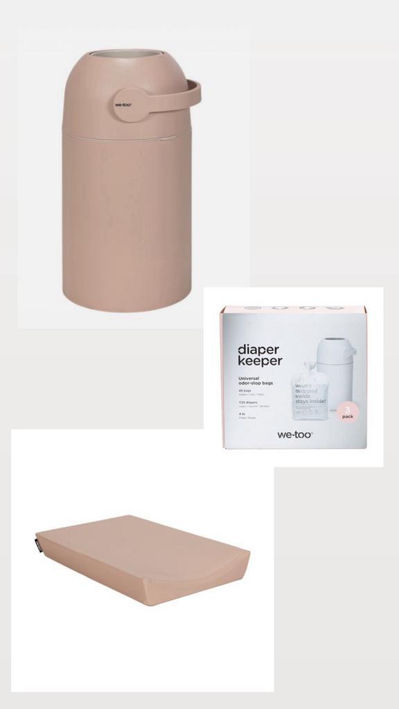 We Too luieremmer incl 2x navulling en aankleedkussen, Kinderen en Baby's, Kinderkamer | Inrichting en Decoratie, Zo goed als nieuw