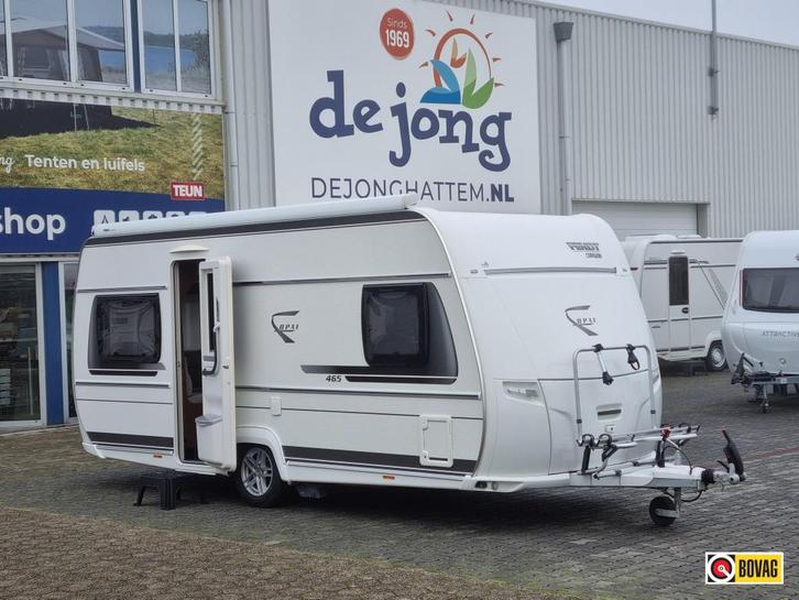 Fendt Opal 465 SFB - Mover - Luifel -, Caravans en Kamperen, Caravans, tot en met 4, 1000 - 1250 kg, Rondzit, Fendt, Frans bed