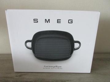 Smeg Gietijzeren grillpan Zwart Nieuw in de originele verpak beschikbaar voor biedingen