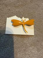Vintage Gouden kleur Libelle Broche, Sieraden, Tassen en Uiterlijk, Broches, Overige materialen, 4 tot 7 cm, Gebruikt, Ophalen of Verzenden