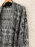 Ulla Popken kimono blouse zwart wit Print pom anna etoile, Kleding | Dames, Blouses en Tunieken, Zwart, Maat 42/44 (L), Ulla Popken