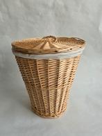 Rieten wasmand met katoenen tas, Huis en Inrichting, Ophalen, Gebruikt, Beige, Overige typen