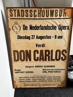 Originele vintage Nederlandse Opera poster “DON CARLOS”, Ophalen, Met lijst, A1 t/m A3, Muziek
