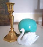 Messing kandelaar. Zenith Gouda vaas 428. Zwaan Biscuit., Ophalen of Verzenden