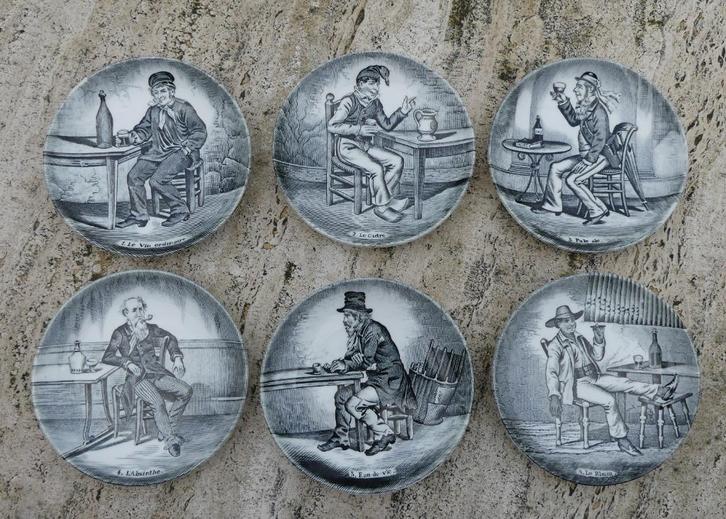 Royal Sphinx Maastricht Set van 6 Onderzetters Dranken, Antiek en Kunst, Antiek | Servies los, Ophalen of Verzenden
