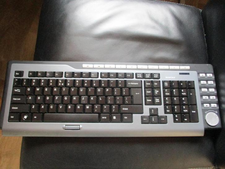 toetsenbord toetsen bord Silvercrest zwart grijs werkend, Computers en Software, Toetsenborden, Zo goed als nieuw, Qwerty, Draadloos