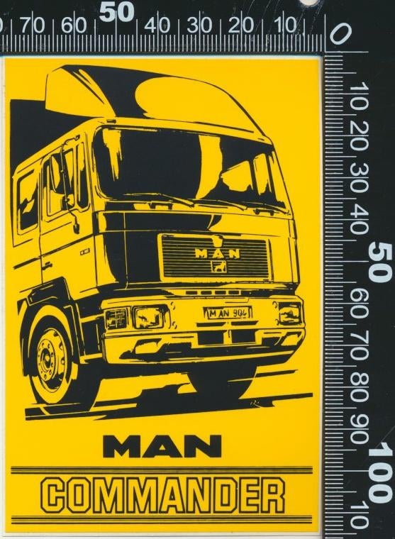 Sticker: MAN - Commander, Verzamelen, Stickers, Zo goed als nieuw, Bedrijf of Vereniging, Ophalen of Verzenden