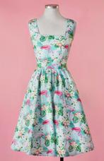 Lady Vintage Flamingo Jurk, Maat 46/48 (XL) of groter, Ophalen of Verzenden, Zo goed als nieuw, Knielengte