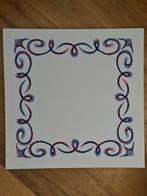 Geborduurde opleg kaart basiskaart wit, Hobby en Vrije tijd, Kaarten | Zelf maken, Ophalen of Verzenden, Zo goed als nieuw, Overige thema's