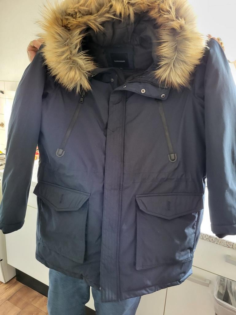 Heren winterjas, Ophalen, Blauw, C&A, Maat 56/58 (XL)