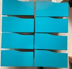 Kallax 4 x 2 lades blauw/groen gegolfd netjes!, Ophalen, Zo goed als nieuw